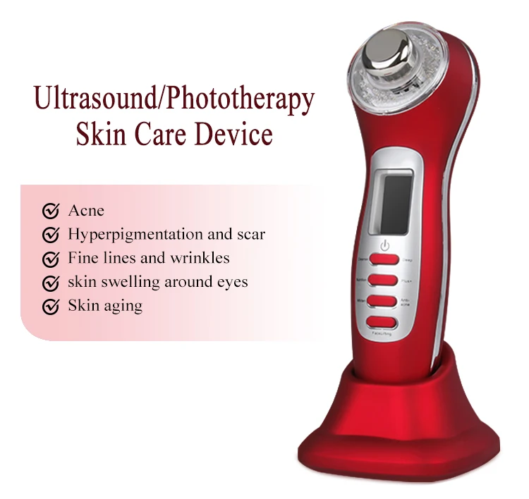 Rechargeable 3 Mhz Ultrasonic ion Therapy Device Skin Care Beauty Ultrasonic Massager machine