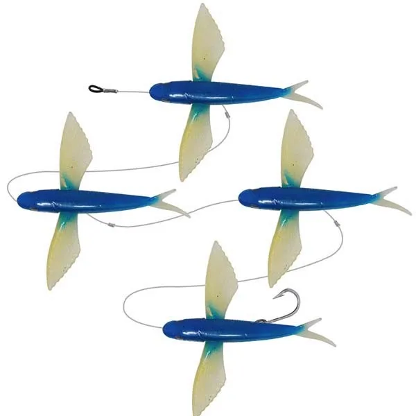 Soft Plastic Fishing Lure Saltwater Fishing Daisy Chain Tuna Teaser Bar Ballistic Flying Fish