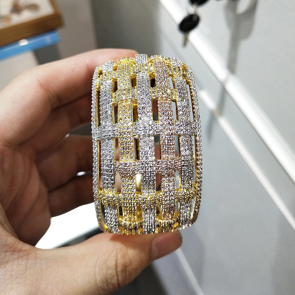 18k Gold Bangle Saudi Arabia Jewelry Bangle Bracelets Charm Women