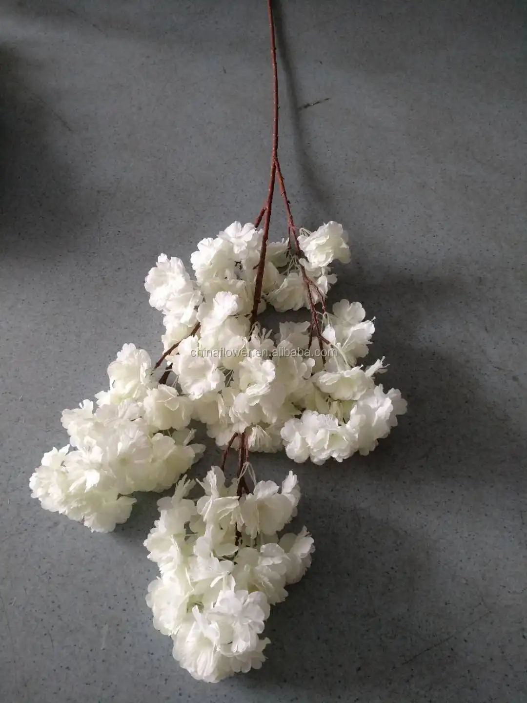 Fc6002 Wholesale Silk White Artificial Cherry Blossom Branches For Sale