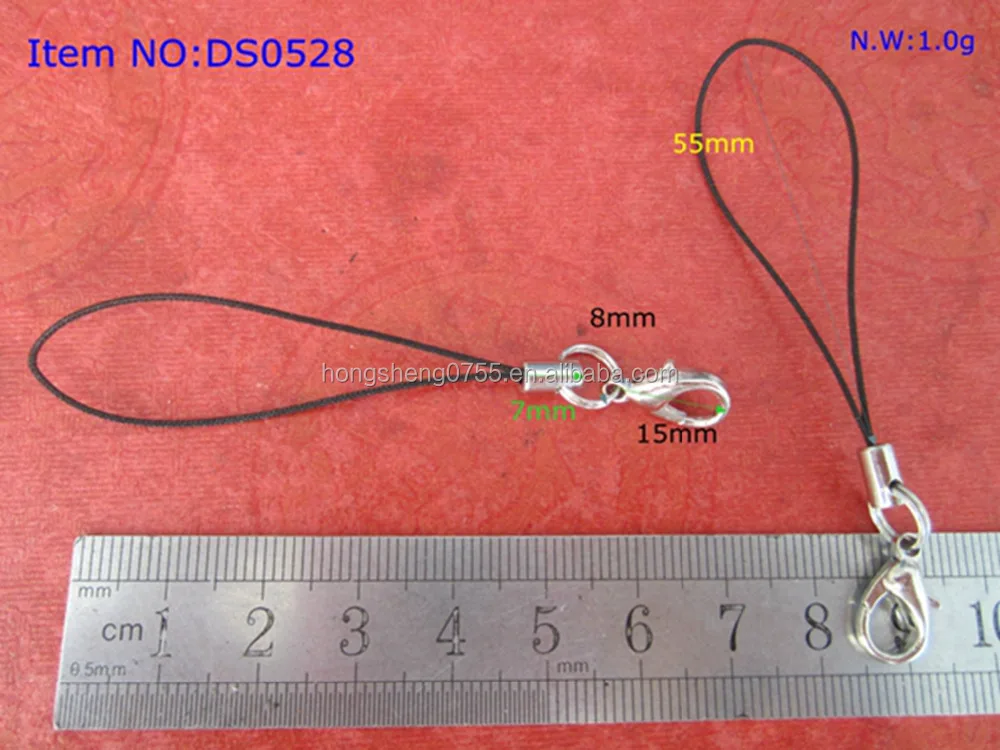 Factory Supply Black Color Cellphone Strap For Keychain