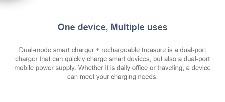 New ZMI dual-mode smart charger + Charging Po (5200) mobile power charging Po fast charging portable mini