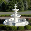 Garden Decorative White Marble Two Tier classical water fountain