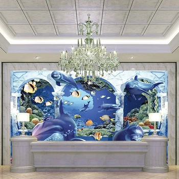 Seaworld Floor 3d Printing Ceramic Dolphin Design Bathroom ...