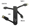 Wholesale cheap mobile phone charging data cable 4 multi-function USB cable
