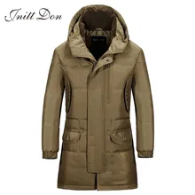 Men’s brand Battlefield Winter Keep Warm Coat 90% White Duck Down Long section Jacket Coat Casual Men’s Down Jacket YRFx215