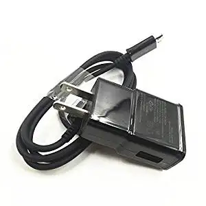 USB Charger 2A 5V AC/DC 2.0 Amp Travel Wall/Home Wall Charger BLACK Travel Adapter + Micro USB Data Cable BLACK Charger Cable For Cell Phones By KRONU
