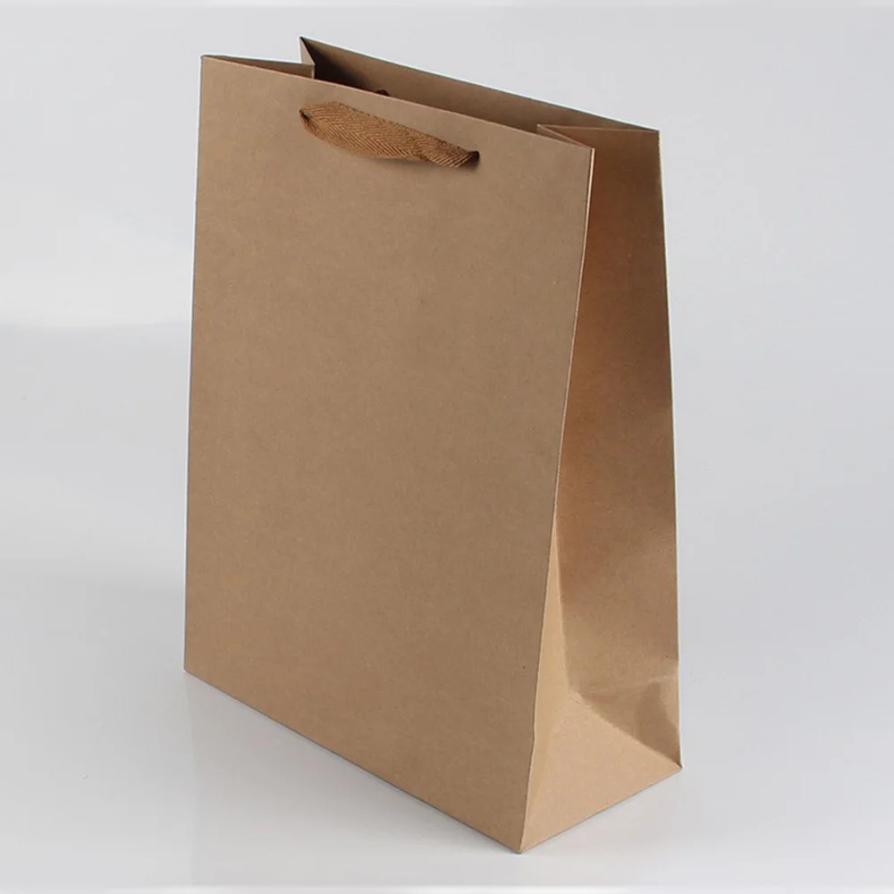 260g Natural Plain Paper Wide Bottom Gift Bags Tote Buy Wide Bottom