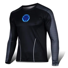 2016 high quality compression long sleeve T-shirt superman, batman, spiderman/captain America fitness gym t-shirts men T-shirt