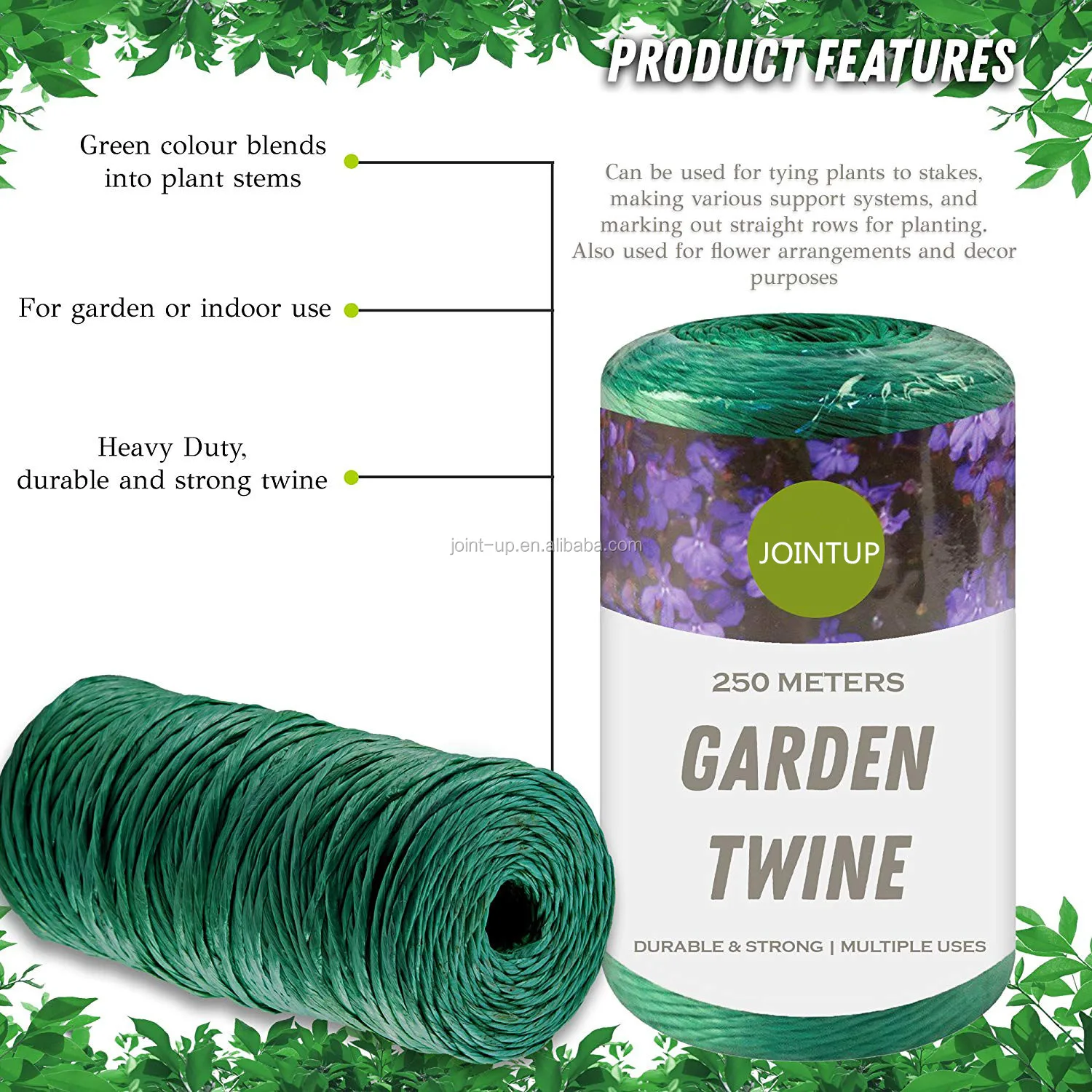 250m Plastic Polypropylene Polyester Nylon Pp Binding Fishing Garden