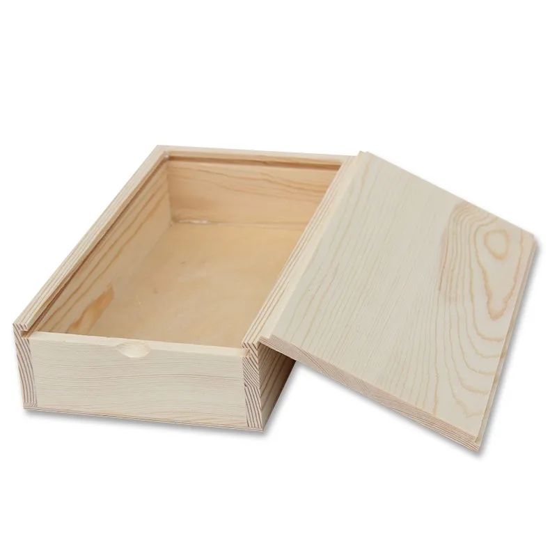 Pine Wood Stash Box Gift Boxes Wholesale Custom Small Solid Wood
