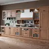 OP13-301 PVC Nut Brown modern Custom Kitchen Cabinet Door Furniture