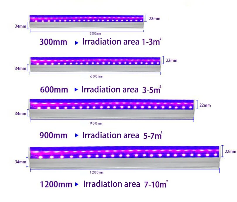 Chinese supplier integrated T8 UV led tube 3ft 4ft purple led tube UVA UVC