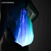 RGB remote and APP control color changeable led fiber optic fabric glow in the dark party rave backpack