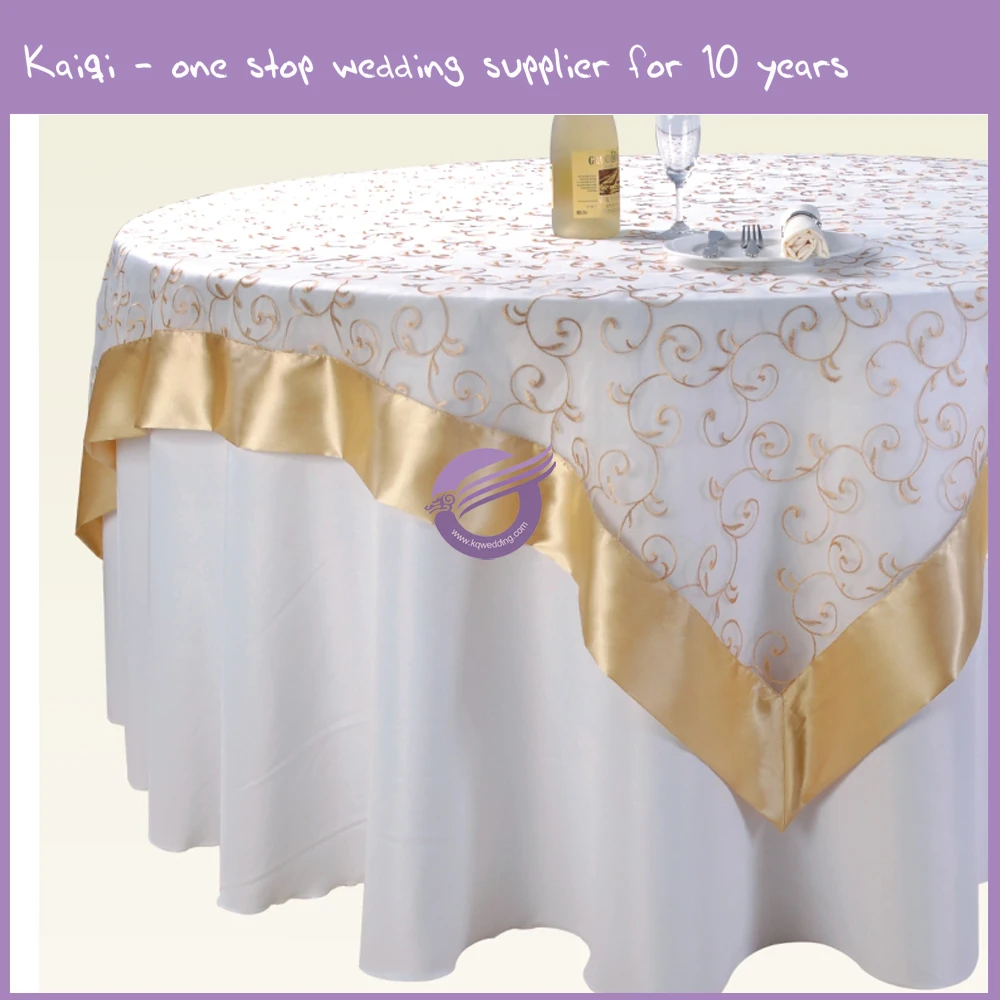 Mx09130 Wholesale Cheap Wedding Organza Embroidery Table Overlays Buy