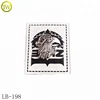 Custom metal logo pu leather printed patch/label/tag for clothes