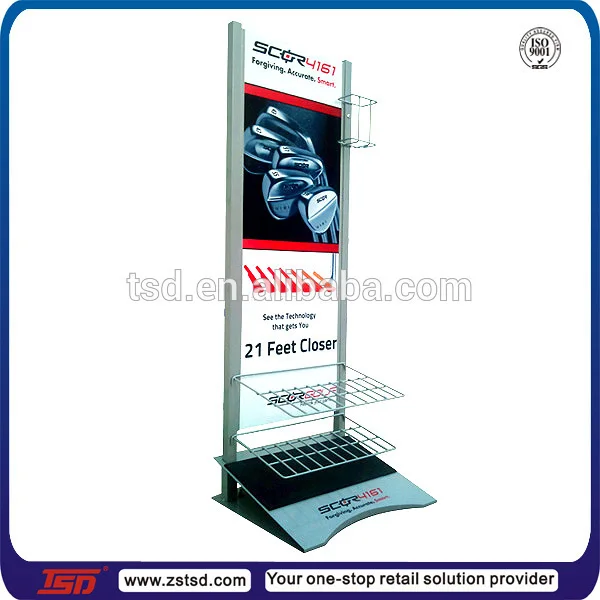 Custom Design Sports Shop Retail Pos Metal Golf Club Display Rack Stand ...