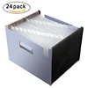 24 Pocket Expandable File Organizer Standing Accordion A4 Document File Folder Plastic Stand Bag with Label