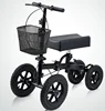 Dual Pad Steerable Economy foldable steel Knee Walker with Basket Alternative to Crutches Handicapped knee scooter HCT-9125F