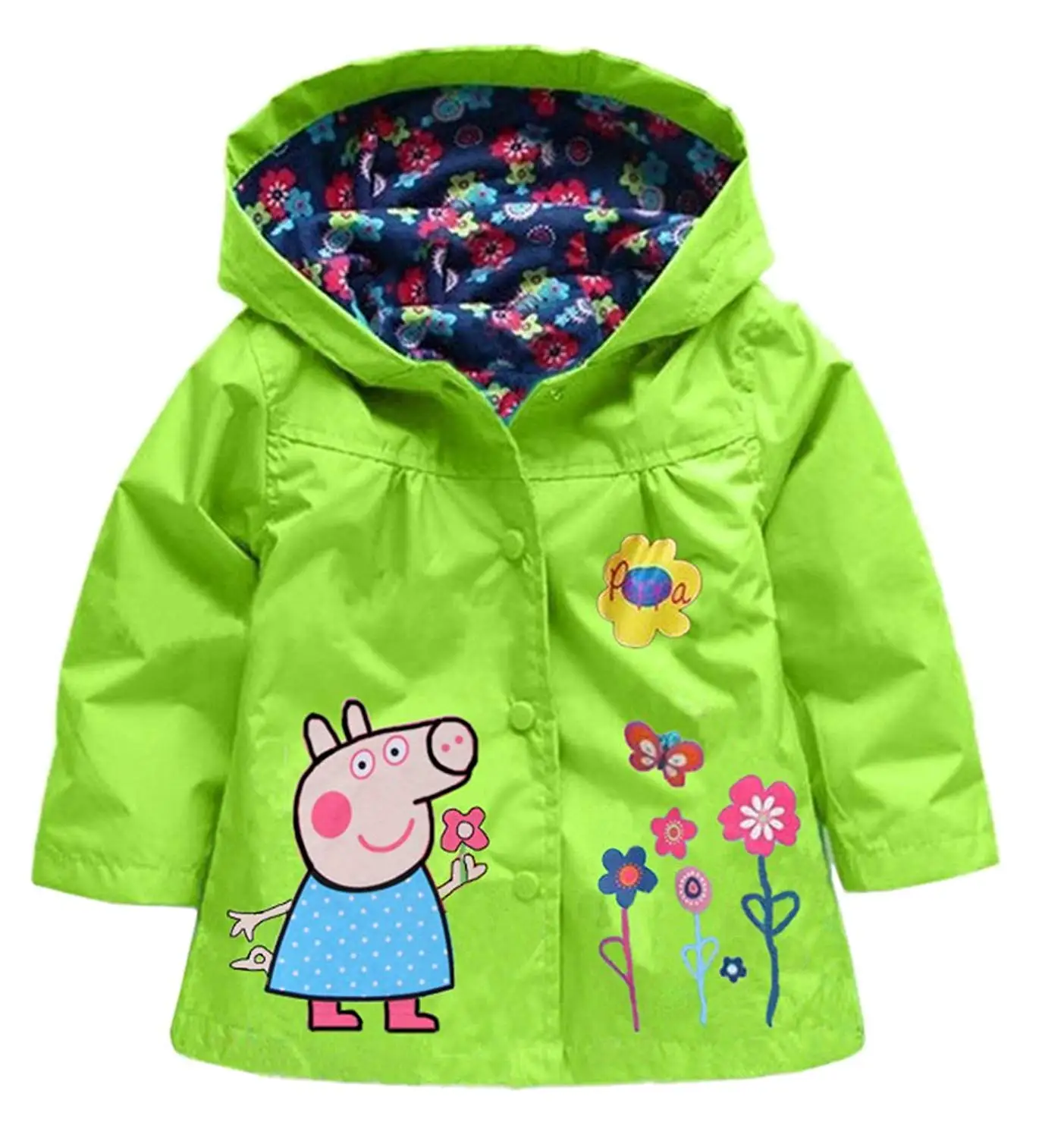 ZPW Boys Girls Hooded Lightweight Casual Jacket Toddler Cute Windbreaker
