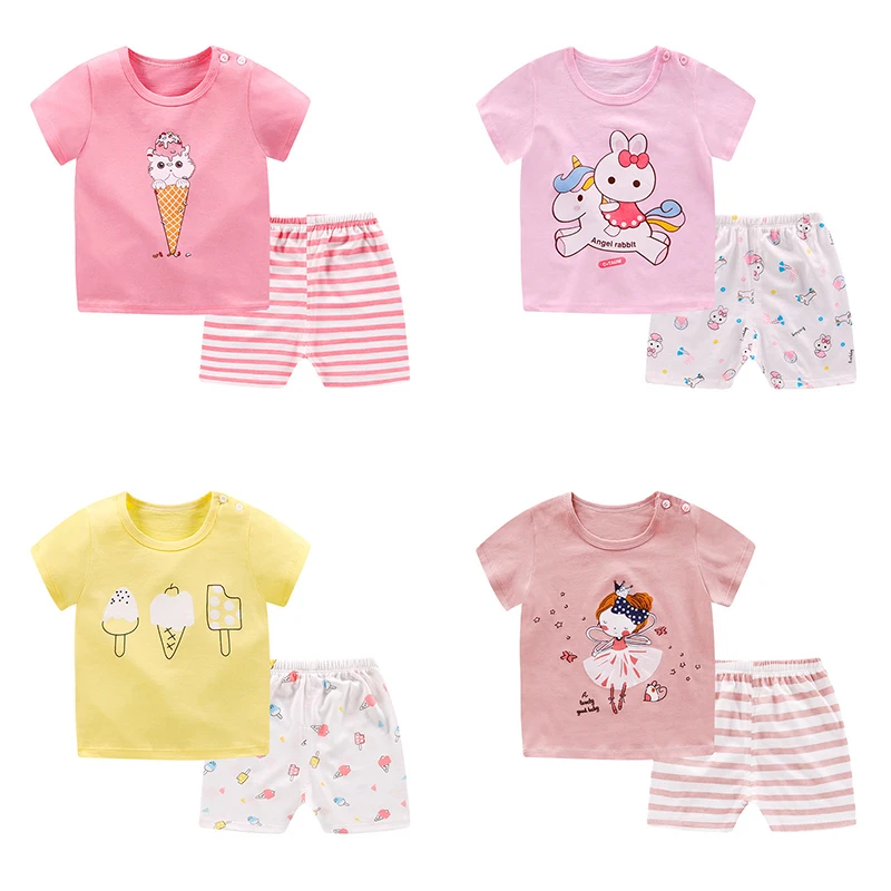 short sleeve pajamas baby girl