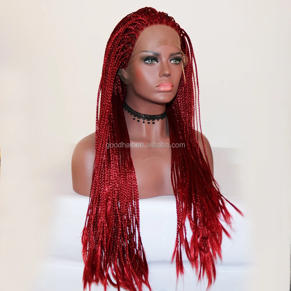 box braids with color in the front