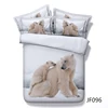 Polar Bear Mum and Baby HD digital 3d Animal Bedset