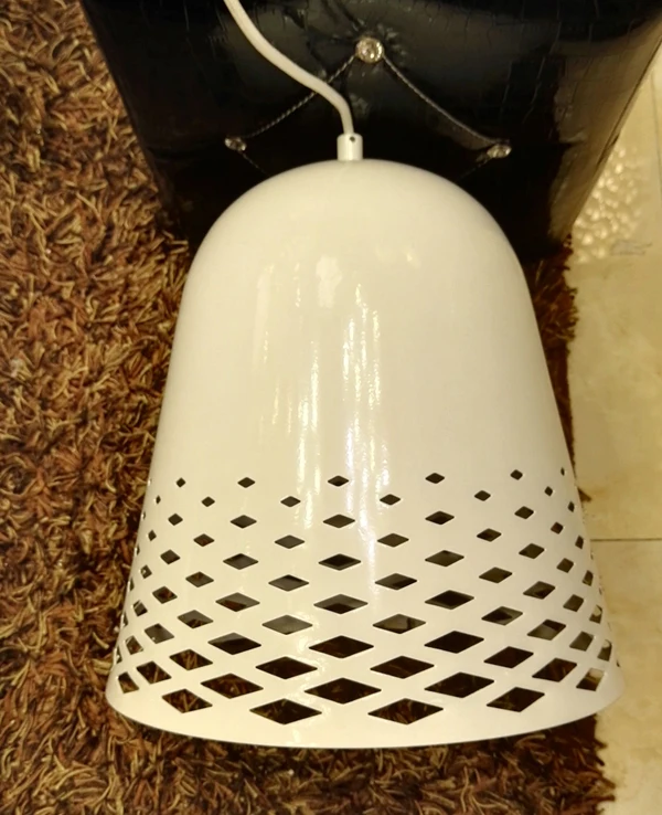 Modern Diamond Patterns Aluminum Bell E27 LED Pendant Light for Dining kitchen