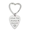 I PICK YOU ALWAYS & FOREVER Guitar Pick Metal Keychain Useful Birthday Gift for Wife Husband Boyfriend Girlfriend