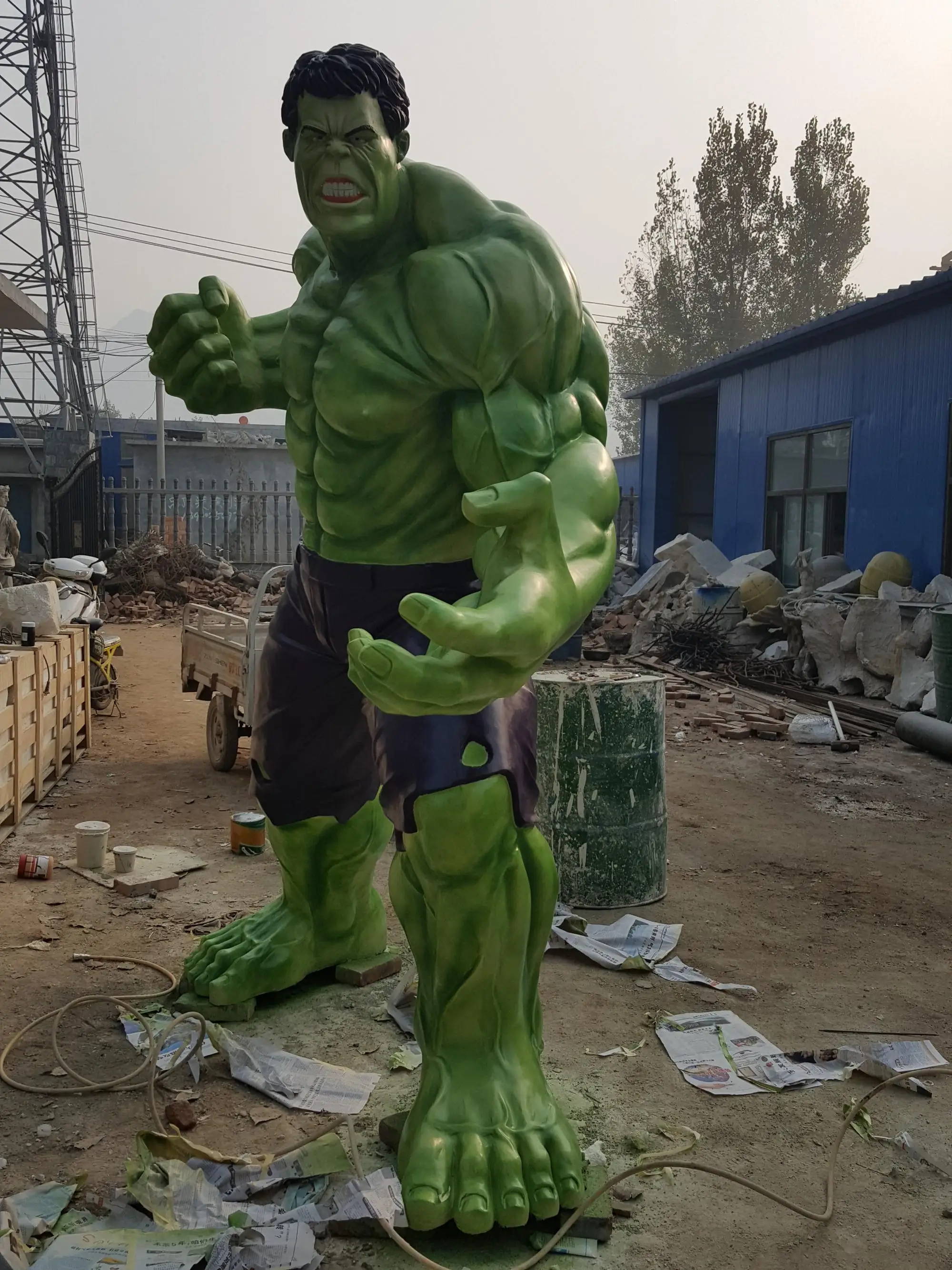 Popular Life Size Famous Comic Movie Characters Giant Fiberglass Hulk
