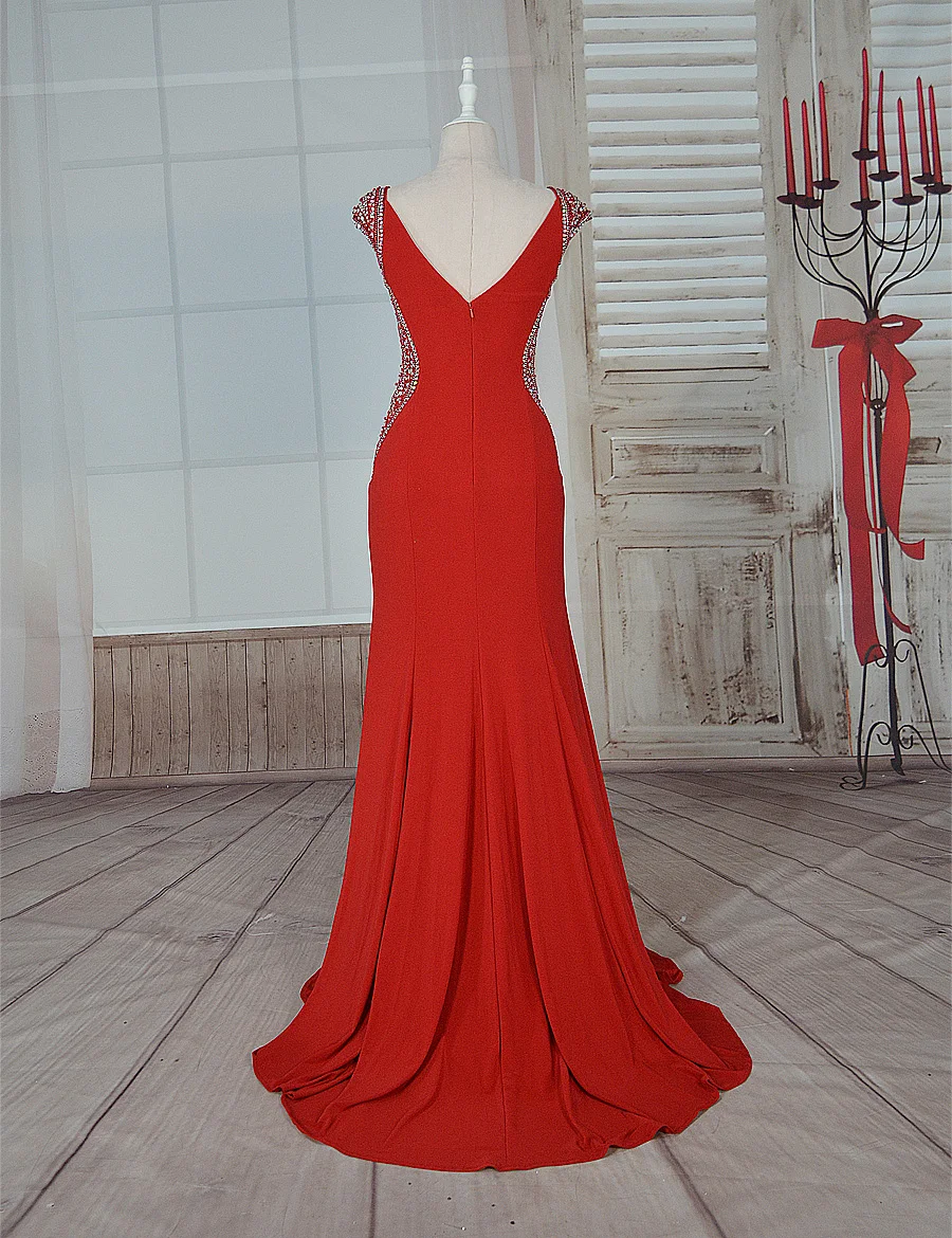 vestido de noiva vermelho sereia