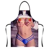 Factory Wholesale Bikini Girl Women Kitchen Cooking Aprons Custom Printed Naughty Adult Party Sexy Apron
