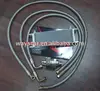 Relocate racing car oil cooler kit with stainless steel braid piping