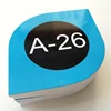 Arrow point cut out and graphics print plastic sheets