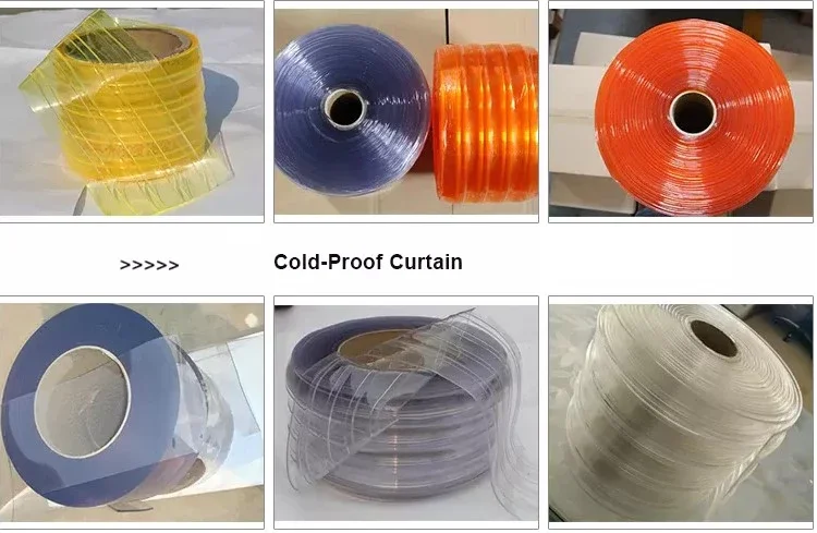 Dop Grade Ribbed Soft Colour Clear Warehouse Flexible Plastic Pvc Door Curtain