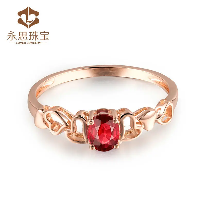 Solid 18k Rose Gold Ring Natural Oval Cut Ruby Design Solid 18k Rose Gold Ring Natural Oval Cut Ruby Design For Sr0403 Product On