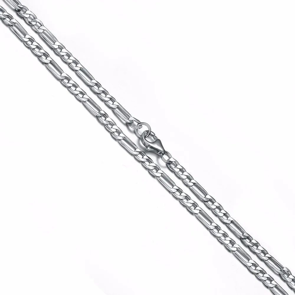 925 Sterling Silver Figaro Chain Necklace For Men Silver 925 Jewelry