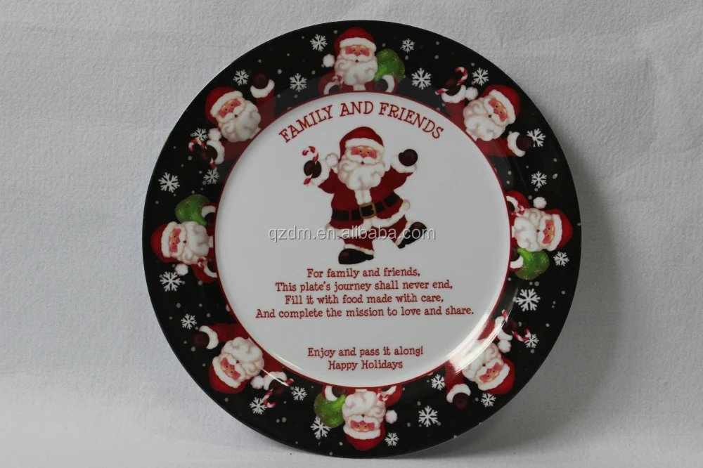 Custom-made Melamine Christmas Dishes , Xmas Plate