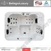 Factory price hydrotherapy spa bath, family outdoor hot tub, 3 seat small garden spa