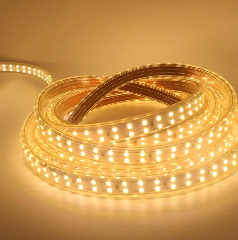 Waterproof 180leds/m Warm White Outdoor Double Row 220V 2835 Led Strip Light