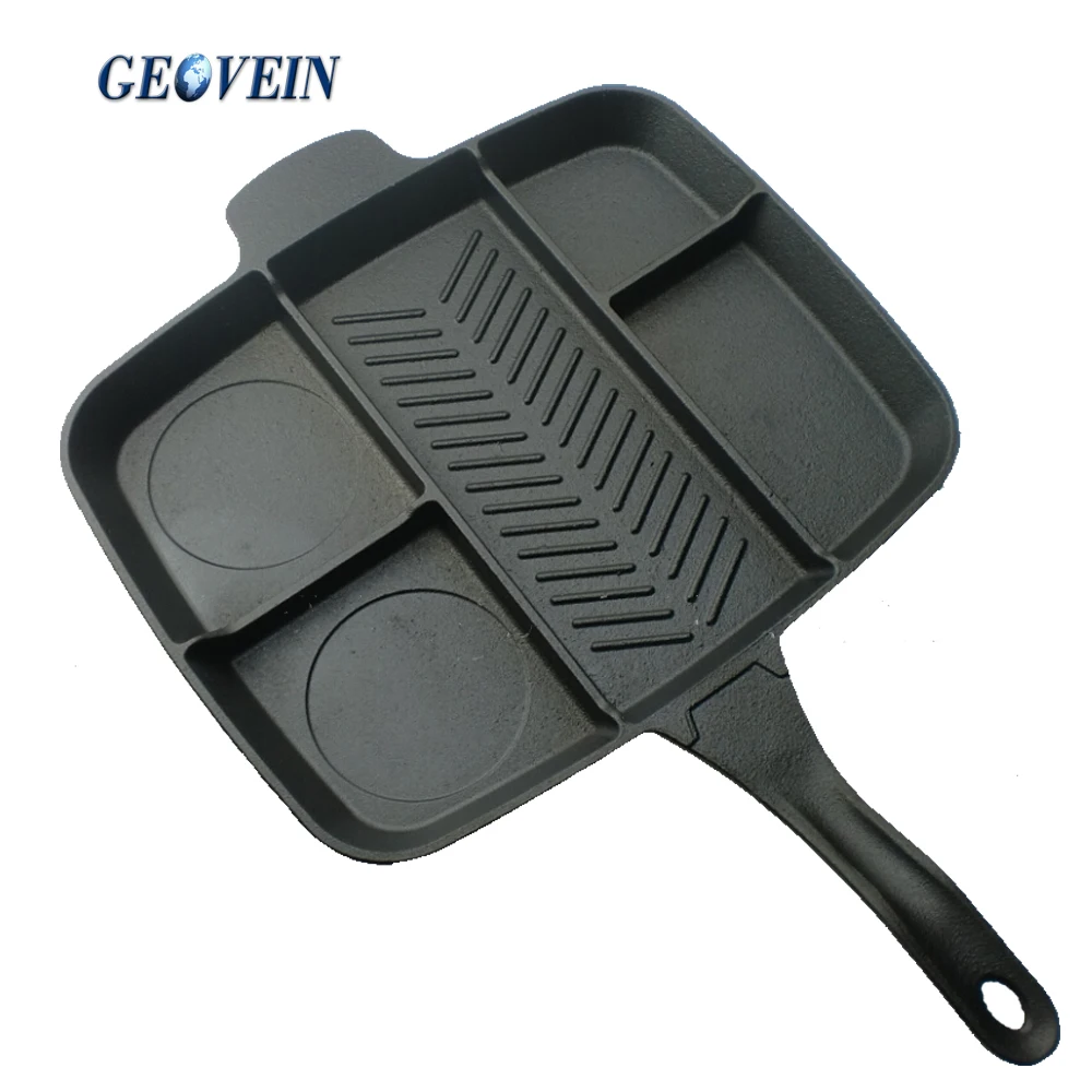 MasterPan Non-Stick 15 in. Divided Grill/Fry/Oven Meal Skillet