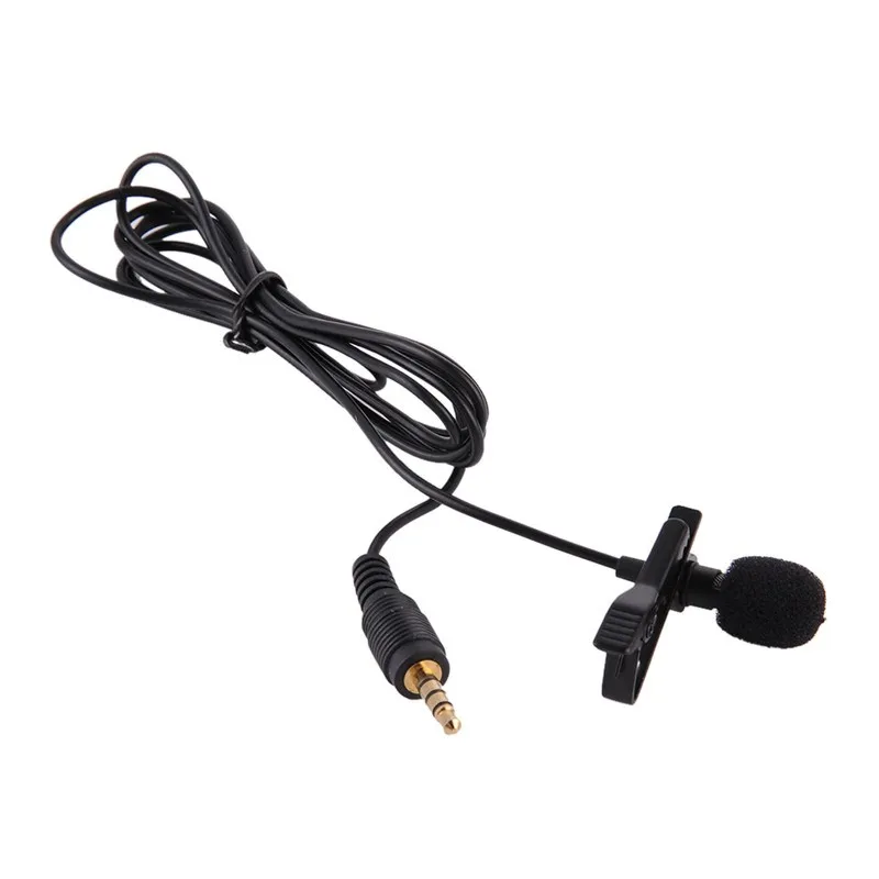 
Clip-on Lapel Tie Lavalier Microphone 3.5mm Jack for Smart Phone and Tablet PC Mini Laptop 