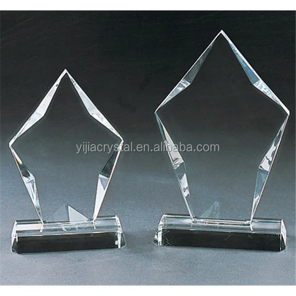 High Quality Crystal Glass Plaque/block,Clear Blank Crystal Awards And