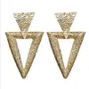 2019 New design fashion exaggerated unique triangle shaped gold alloy drop earring for female