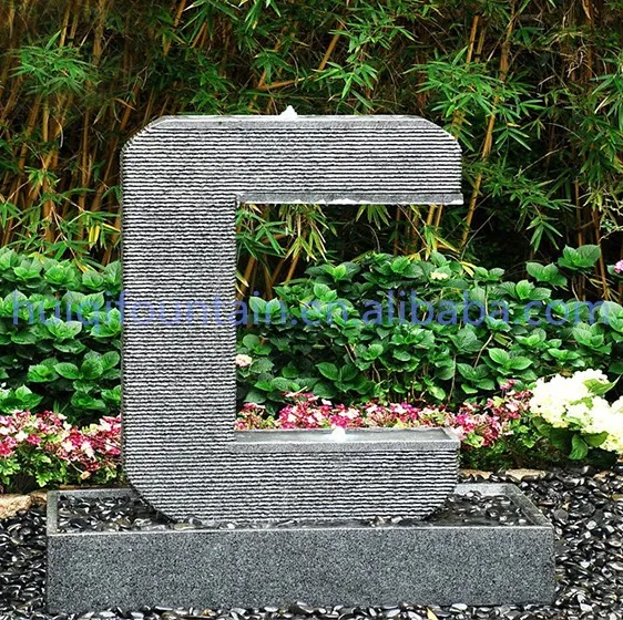 Customized Alphabet Letter Fountain Waterfall Fountain Statue Sculpture