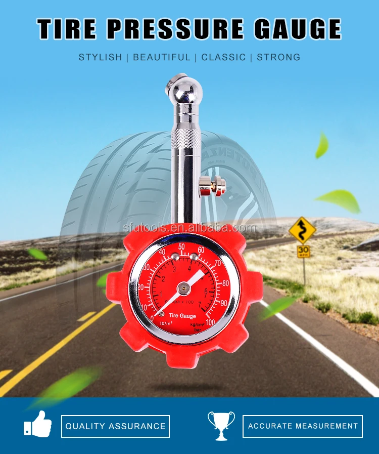 Sfutools Dialtire Pressure Gauge 100 Psi Accurate & Heavy Duty Air