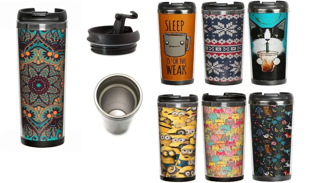 Stainless Steel Plastic Paper Insert Tumbler,Insulated Photo Insert