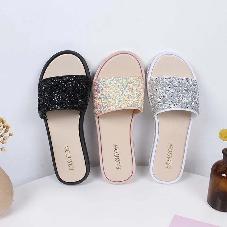 2019 Hot Sell New Bright Design Ladies Summer Fashion Pvc Slippers - Buy Pvc Slippers,Indoor 