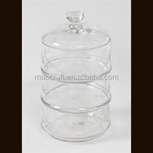 3 Tier Glass Storage Candy Jar Buy 3 Layer Glass Storage Candy Jar3 Layer Combined Ornament 2774