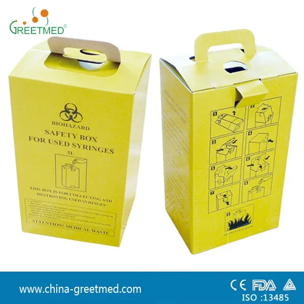Hospital Use Paper Medical Safety Box For Syringe Buy Safety Box